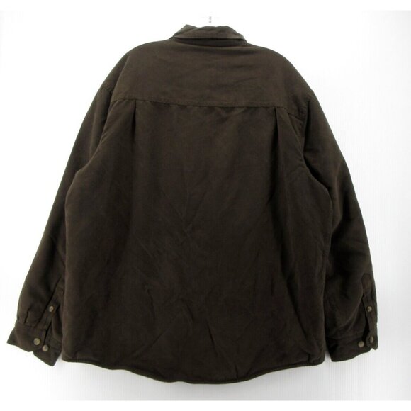 Johnston & Murphy Jacket XL Faux Suede Flannel Lined Field Shacket - Picture 6 of 11